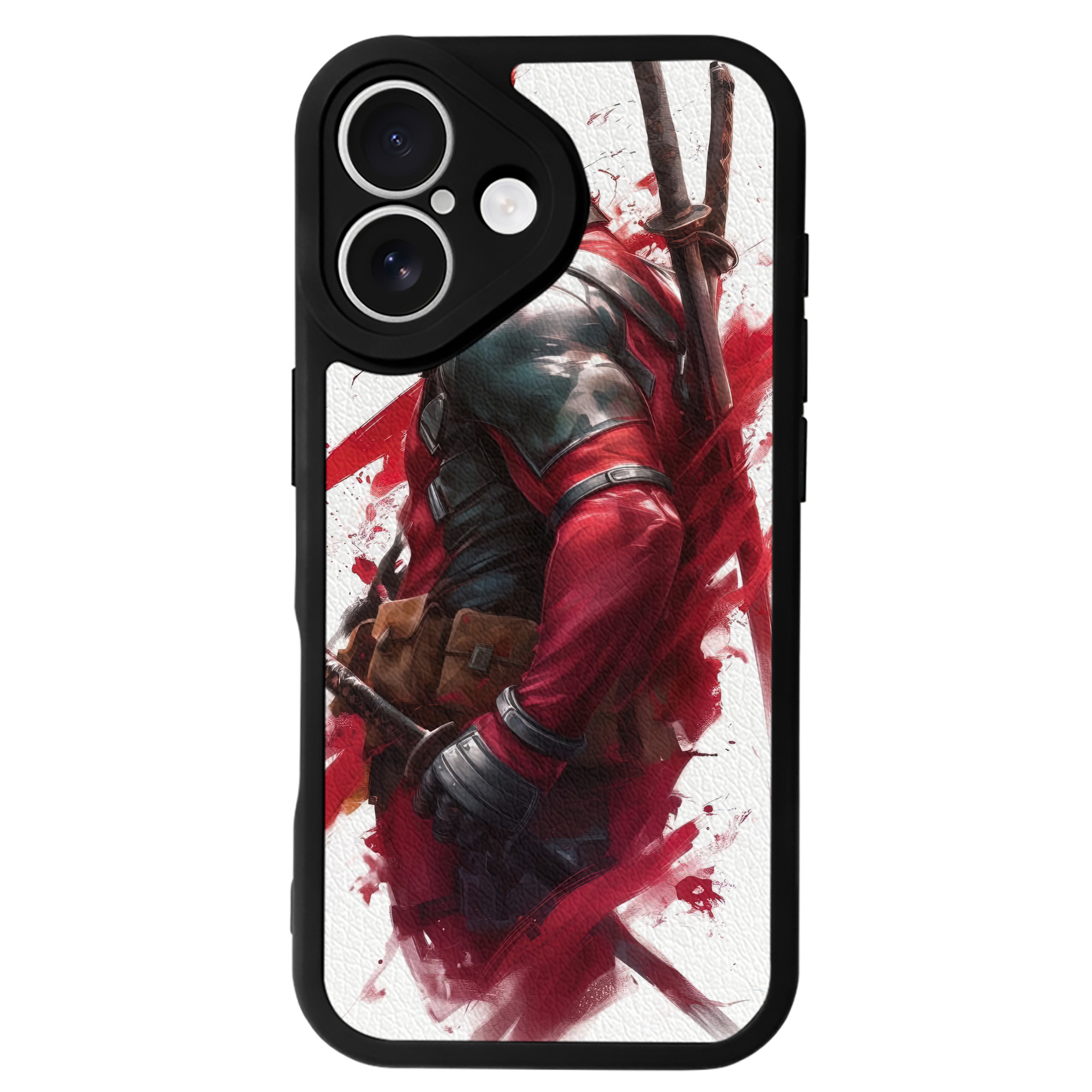 （画像用） Deadpool デッドプール 【iPhone 16シリーズ対応】シリコンスマホケース（レザー調） 材質：シリコン